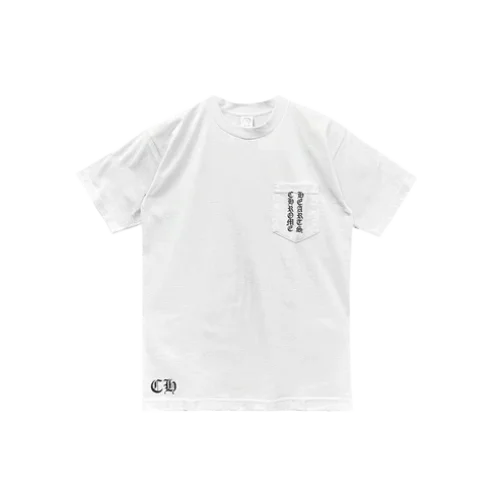 White Three Cross Logo Short Sleeve Tee