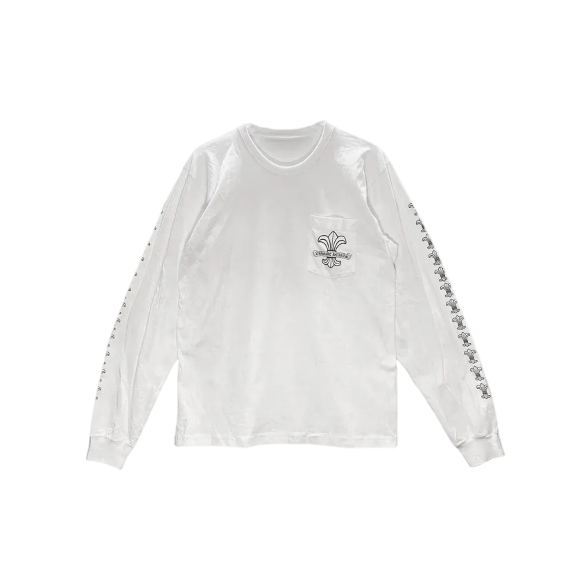 White Fleur Logo Long Sleeve Tshirt view 2