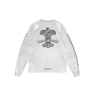 White Fleur Logo Long Sleeve Tshirt