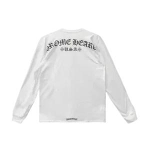 White USA Script Long Sleeve Tee