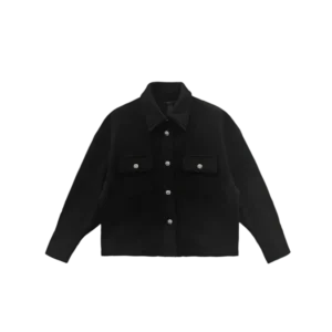 Work Dog Short Black Wool Jacket