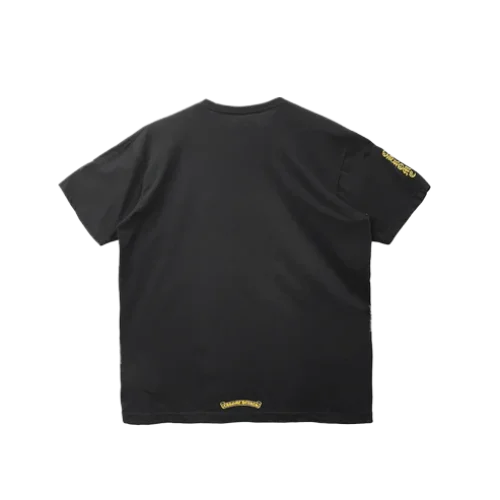 Yellow Script Dagger Logo Short Sleeve Tee view 2