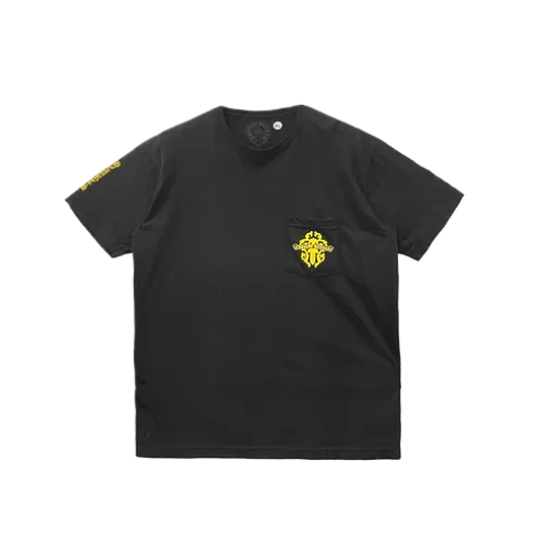 Yellow Script Dagger Logo Short Sleeve Tee