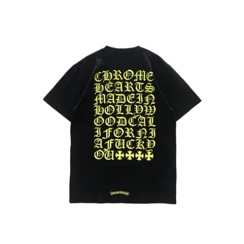 Yellow Script Logo Short Sleeve T-Shirt