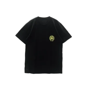 Yellow Script Logo Short Sleeve T-Shirt view 2