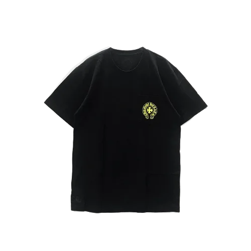 Yellow Script Logo Short Sleeve T-Shirt view 2