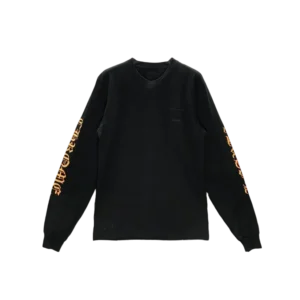 Yellow Dagger Script Logo Long Sleeve T Shirt view 2