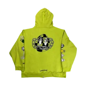 Chrome Hearts Link Green Zip Hoodie view 2