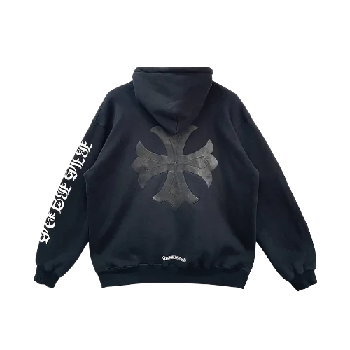 Chrome Hearts Cross Leather Patch Hoodie