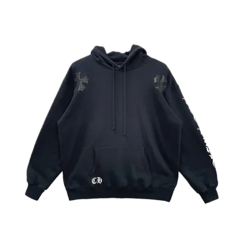 Chrome Hearts Cross Leather Patch Hoodie view 2